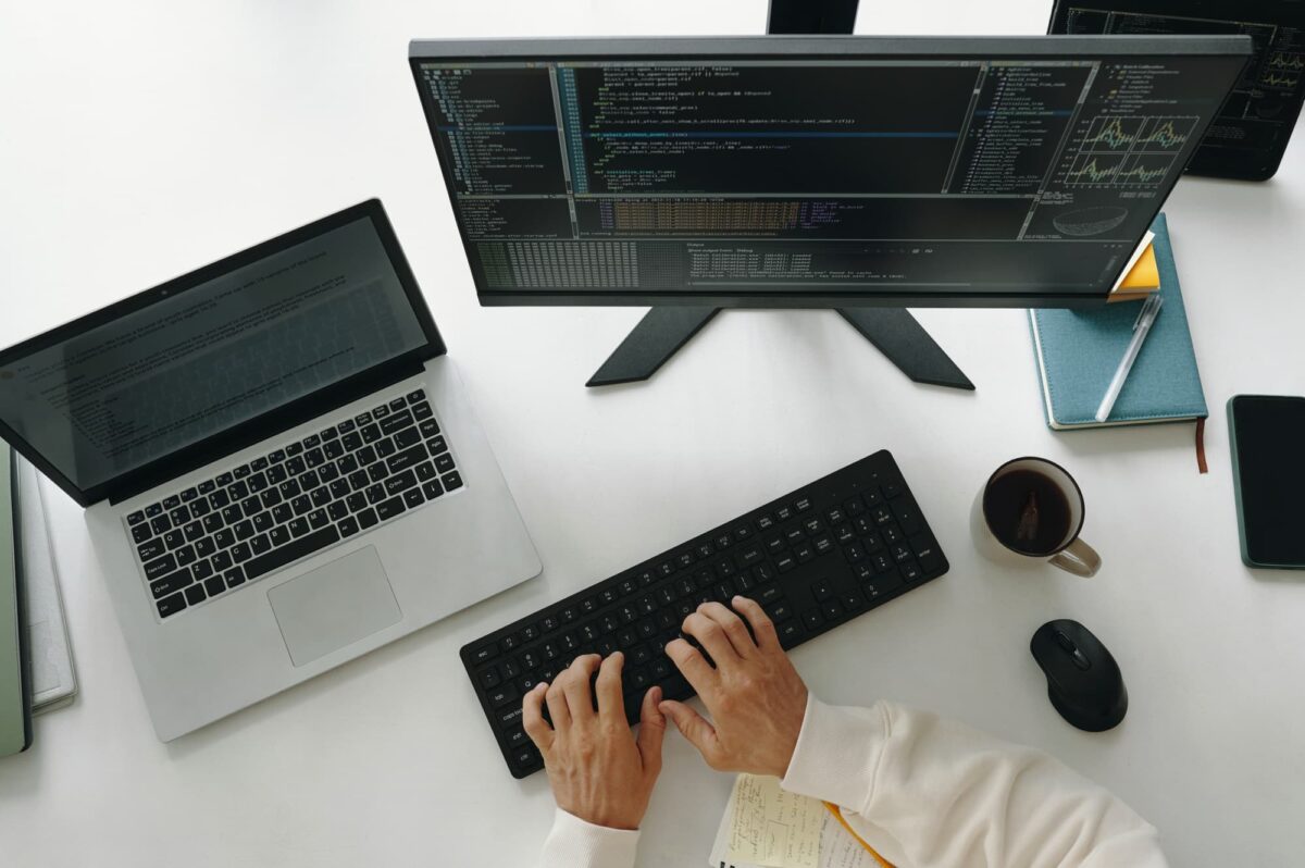 Programmer Developing Cybersecurity Computer System