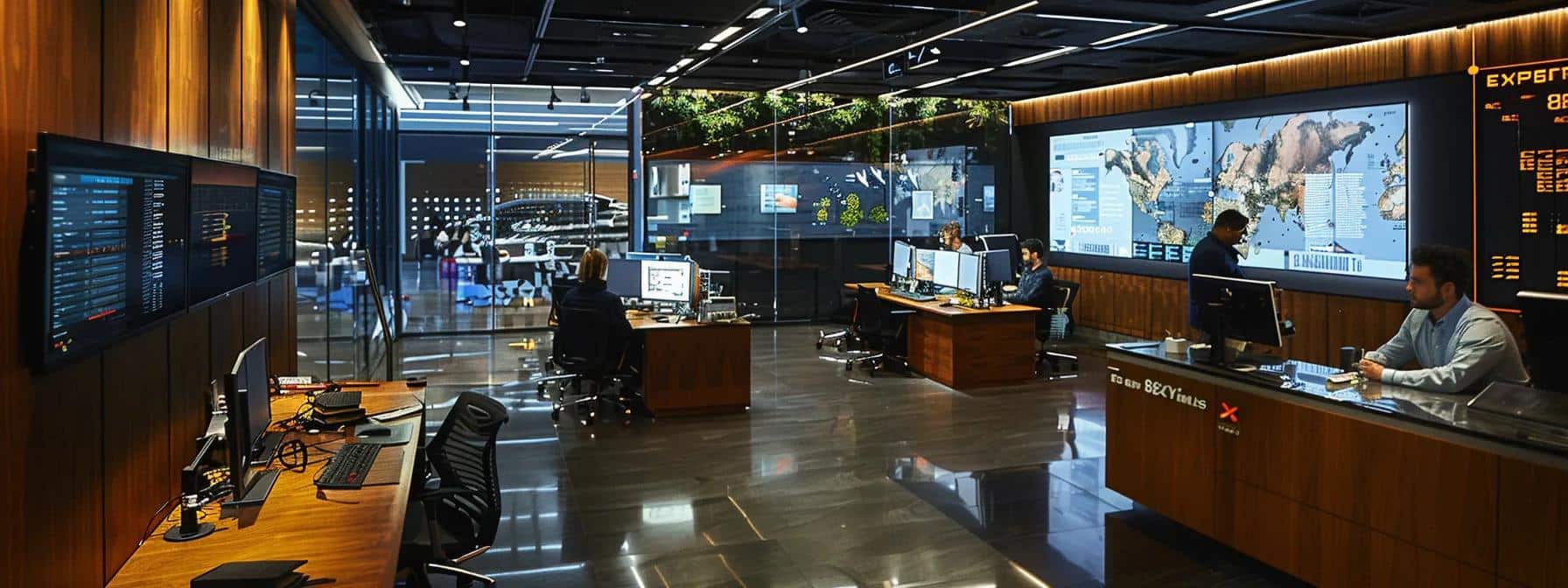 a dynamic office environment showcases a team of diverse it professionals collaborating around advanced server equipment, with displays illustrating real-time data and emergency protocols, highlighting the importance of local it support during urgent business crises in busy urban areas.