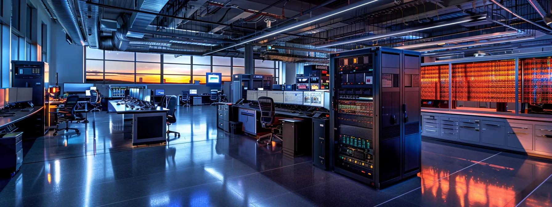a dynamic office environment showcases a team of it professionals collaborating over advanced server equipment, emphasizing the themes of scalability and technological flexibility in modern business solutions.