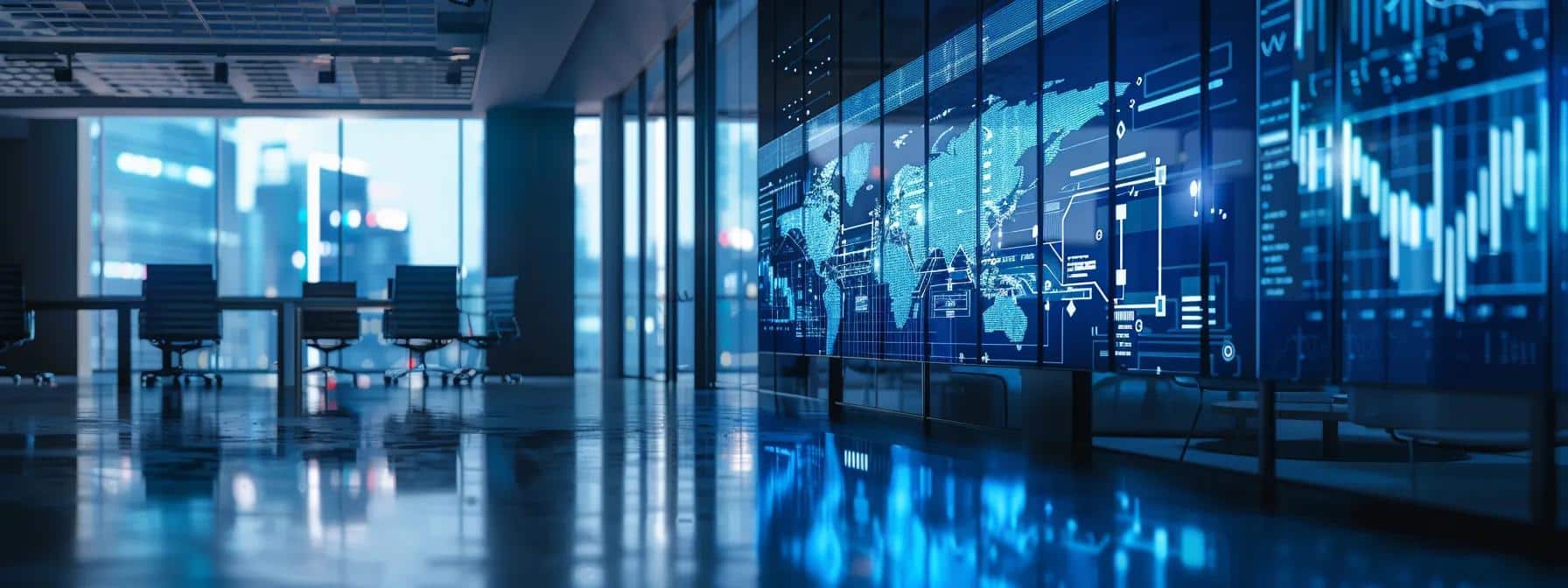 a sleek, modern office setting showcases a large digital display featuring a dynamic zero trust architecture graphic, emphasizing data protection and compliance with regulations like gdpr and hipaa, illuminated by sharp, focused lighting that conveys a sense of security and innovation.