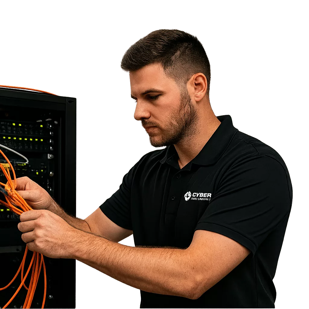 IT technician at work