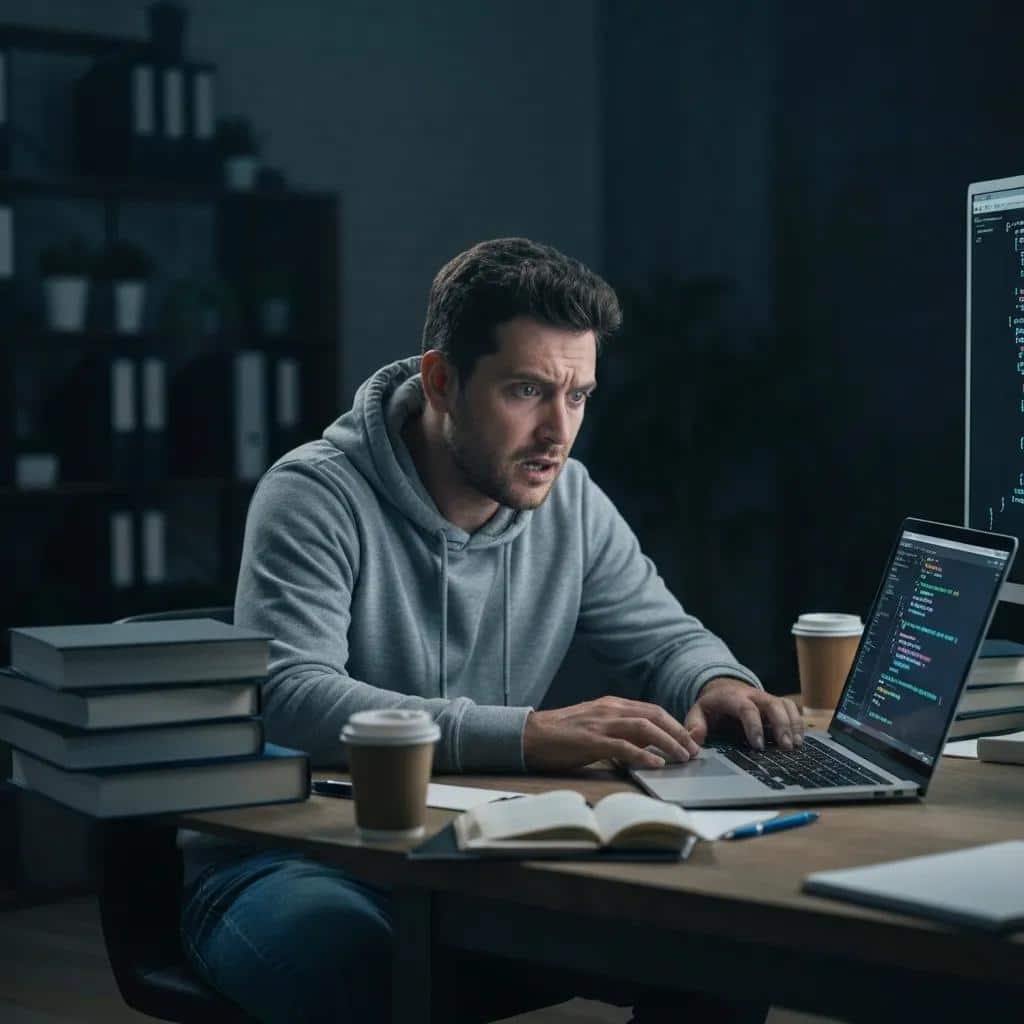 Developer engaged in key DevOps practices in a tech-savvy workspace